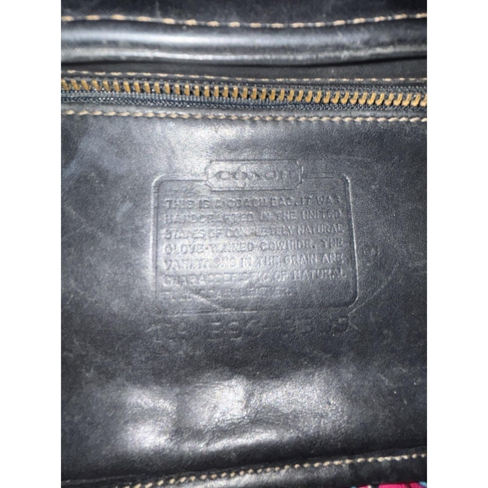 Coach Vtg Dark Blue Glovetanned Leather Shoulder Bag, Small Shoulder‎ Bag - Picture 7 of 7